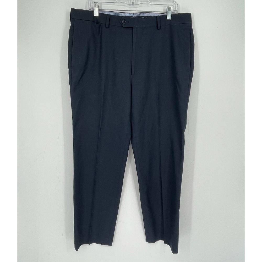 Tommy Hilfiger Men's Blue Micro Pattern Straight Leg Dress Pants Size 38x30